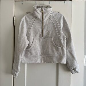 Scuba Funnel Neck Quarter-Zip Pullover Women’s Medium Heather Grey